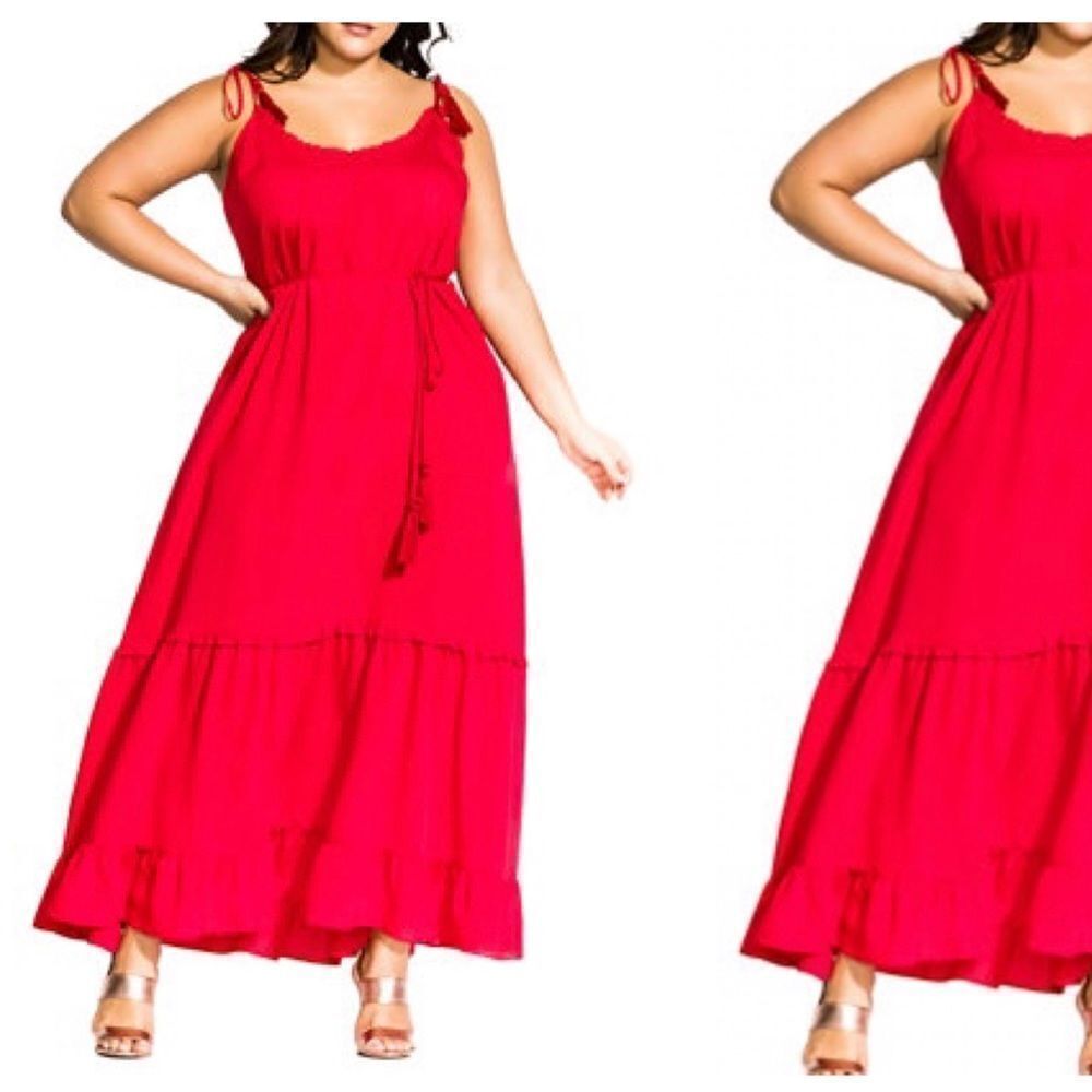 City Chic Endless Summer Maxi Dress Size M/18